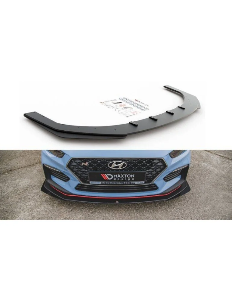 sport Durabilité Lame de Pare-chocs Avant + Volets latéraux HYUNDAI I30 N MK3 Hatchback / Fastback - Maxton
