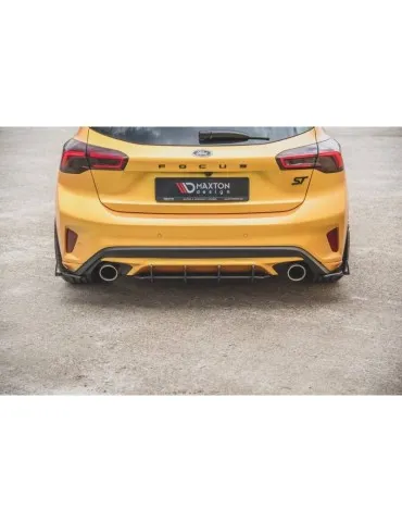 sport Durabilité Lame de Pare-chocs Arrière + Volets latéraux FORD FOCUS ST Mk4 - Maxton