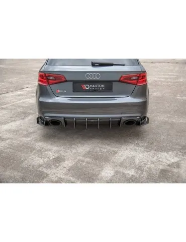 sport Durabilité Lame de Pare-chocs Arrière + Volets latéraux AUDI RS3 8V Sportback - Maxton