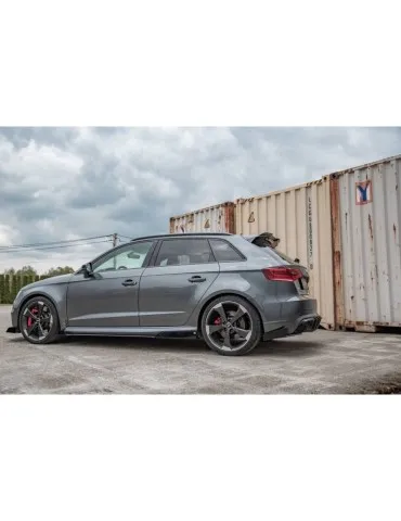 sport Durabilité Lame de Pare-chocs Arrière + Volets latéraux AUDI RS3 8V Sportback - Maxton
