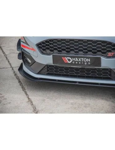 sport Durabilité Lame de Pare-chocs Avant + Volets latéraux FORD FIESTA Mk8 ST / ST-LINE - Maxton