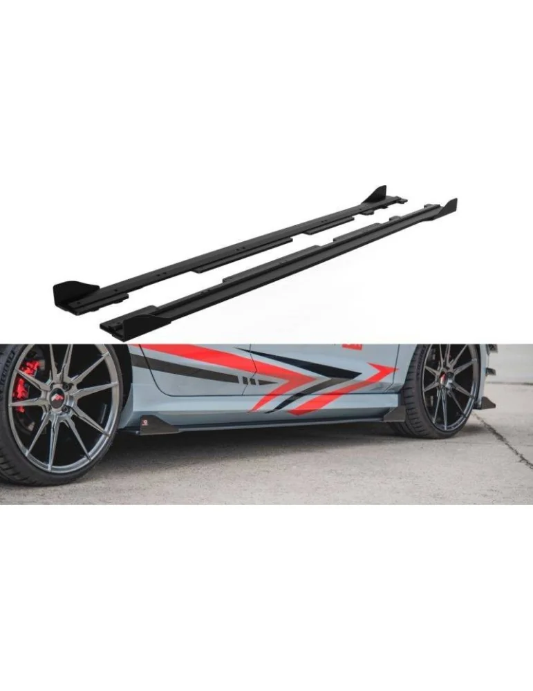 Sports Durabilité Extension / Rajout de Bas de caisse + Volets latéraux FORD FIESTA Mk8 ST / ST-LINE - Maxton