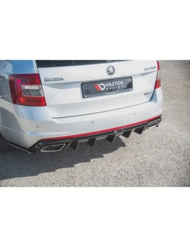 Lame / Diffuseur du Pare-chocs Arrière V.2 SKODA OCTAVIA RS MK3 / MK3 FL Hatchback / Estate    Gasoline - Maxton