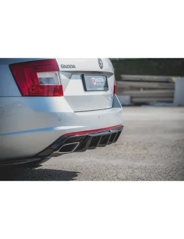 Lame / Diffuseur du Pare-chocs Arrière V.2 SKODA OCTAVIA RS MK3 / MK3 FL Hatchback / Estate    Gasoline - Maxton