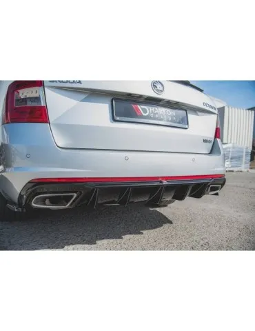 Lame / Diffuseur du Pare-chocs Arrière V.2 SKODA OCTAVIA RS MK3 / MK3 FL Hatchback / Estate    Gasoline - Maxton