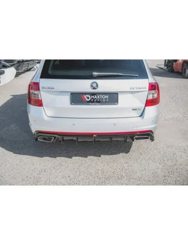 Lame / Diffuseur du Pare-chocs Arrière V.2 SKODA OCTAVIA RS MK3 / MK3 FL Hatchback / Estate    Gasoline - Maxton
