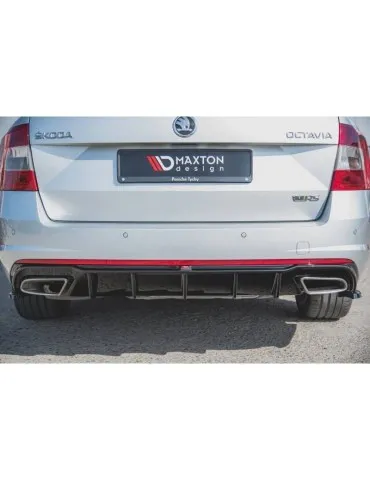 Lame / Diffuseur du Pare-chocs Arrière V.2 SKODA OCTAVIA RS MK3 / MK3 FL Hatchback / Estate    Diesel - Maxton
