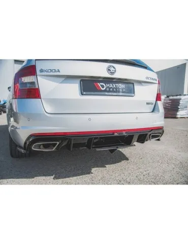 Lame / Diffuseur du Pare-chocs Arrière V.2 SKODA OCTAVIA RS MK3 / MK3 FL Hatchback / Estate    Diesel - Maxton