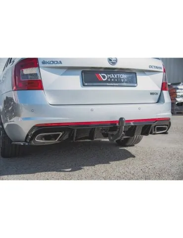 Lame / Diffuseur du Pare-chocs Arrière V.2 SKODA OCTAVIA RS MK3 / MK3 FL Hatchback / Estate    Diesel - Maxton