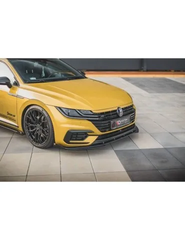 sport Durabilité Lame de Pare-chocs Avant + Volets latéraux VOLKSWAGEN ARTEON R-Line - Maxton