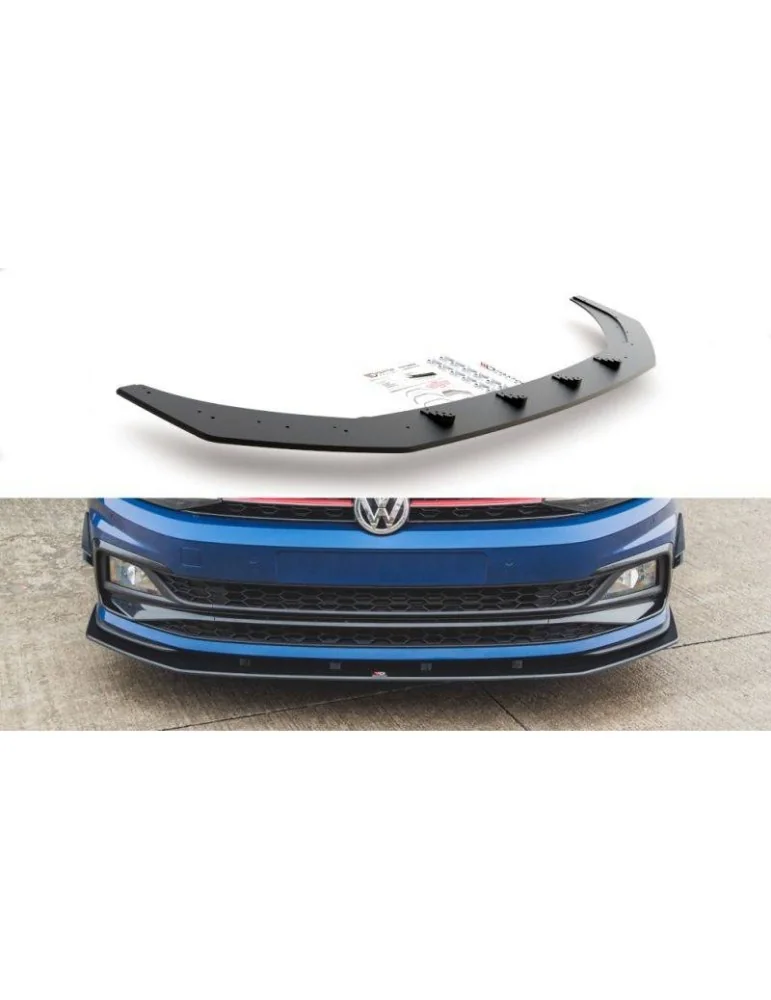 sport Durabilité Lame de Pare-chocs Avant VOLKSWAGEN Polo GTI Mk6 - Maxton
