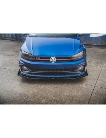 sport Durabilité Lame de Pare-chocs Avant + Volets latéraux VOLKSWAGEN Polo GTI Mk6 - Maxton
