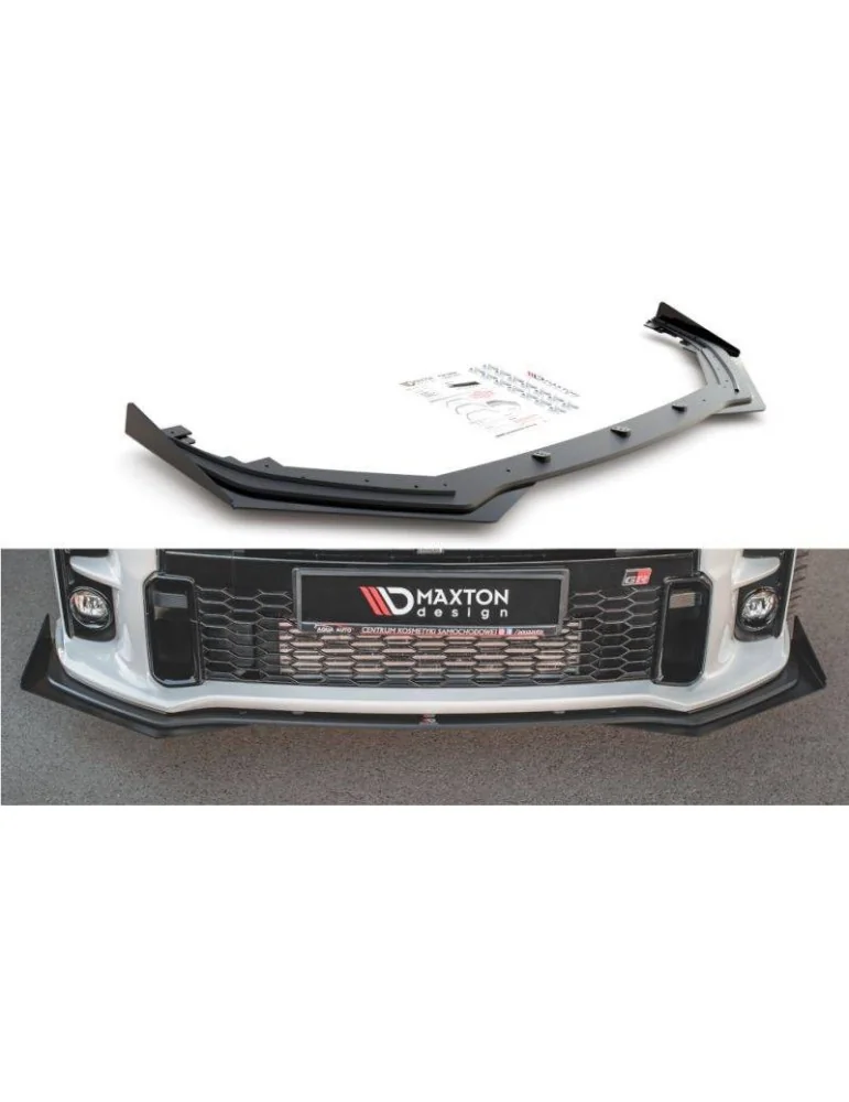sport Durabilité Lame de Pare-chocs Avant + Volets latéraux TOYOTA GR YARIS Mk4 - Maxton