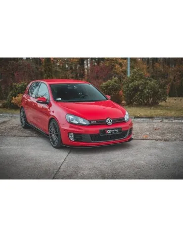 sport Durabilité Lame de Pare-chocs Avant / Splitter V.3 VOLKSWAGEN GOLF GTI Mk6 - Maxton