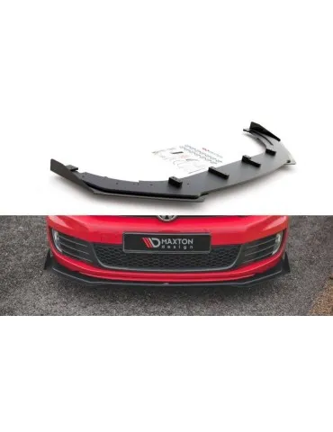 sport Durabilité Lame de Pare-chocs Avant V.3 + Volets latéraux VOLKSWAGEN GOLF GTI Mk6 - Maxton