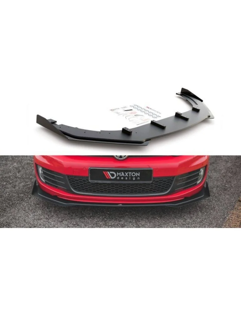sport Durabilité Lame de Pare-chocs Avant V.3 + Volets latéraux VOLKSWAGEN GOLF GTI Mk6 - Maxton