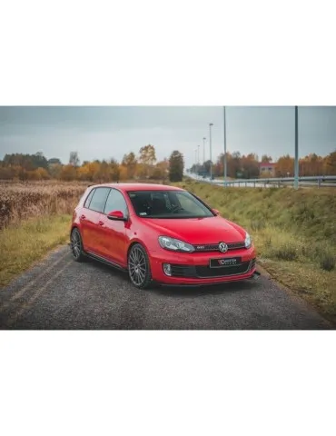sport Durabilité Lame de Pare-chocs Avant V.3 + Volets latéraux VOLKSWAGEN GOLF GTI Mk6 - Maxton