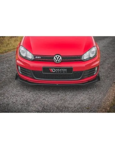 sport Durabilité Lame de Pare-chocs Avant V.3 + Volets latéraux VOLKSWAGEN GOLF GTI Mk6 - Maxton