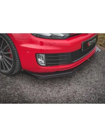 sport Durabilité Lame de Pare-chocs Avant V.3 + Volets latéraux VOLKSWAGEN GOLF GTI Mk6 - Maxton