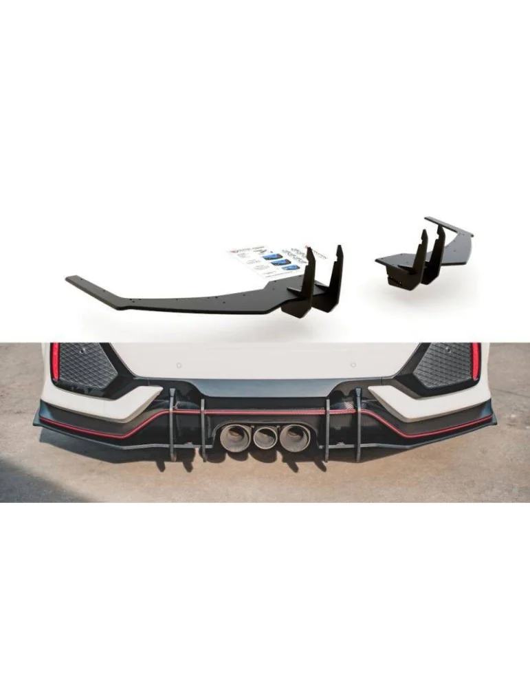 Sports Durabilité Diffuseur Arrière Complet V.2 HONDA CIVIC X Type R - Maxton