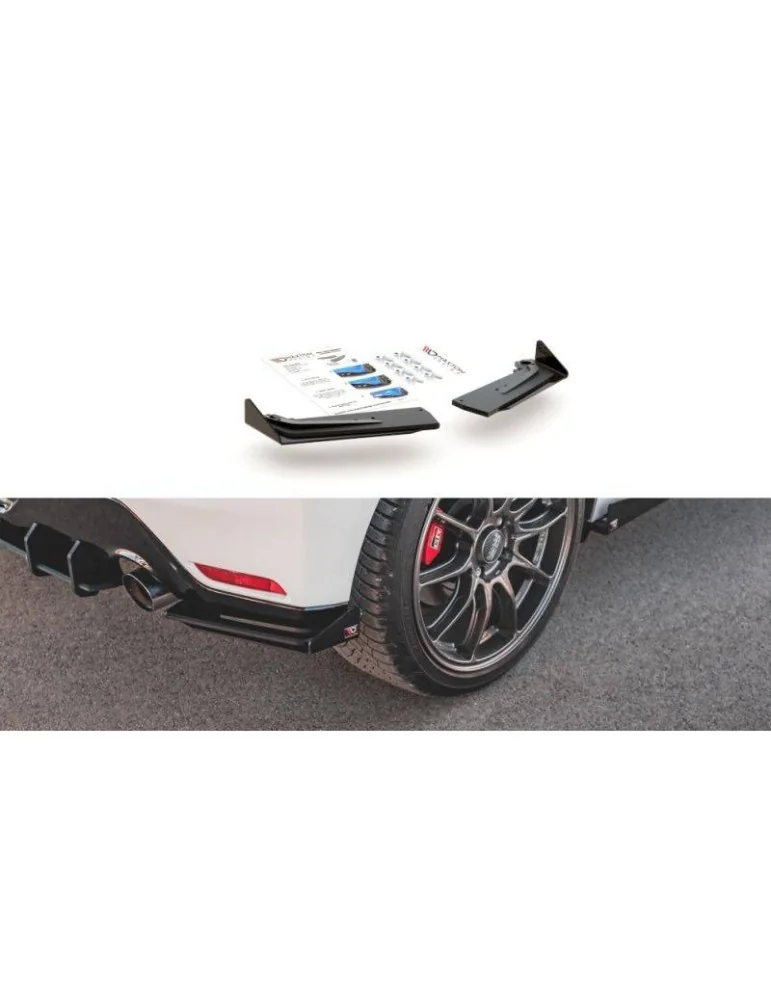 sport Durabilité Lame de Pare-chocs Arrière + Volets latéraux TOYOTA GR YARIS Mk4 - Maxton