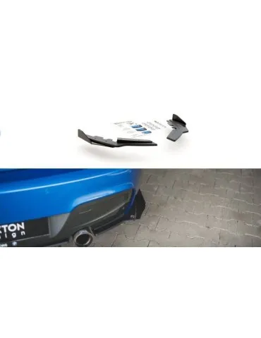 sport Durabilité Lame de Pare-chocs Arrière + Volets latéraux BMW M135i F20 - Maxton