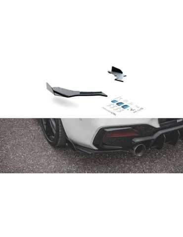 sport Durabilité Lame de Pare-chocs Arrière V.3 + Volets latéraux BMW 1 F20 M140i - Maxton