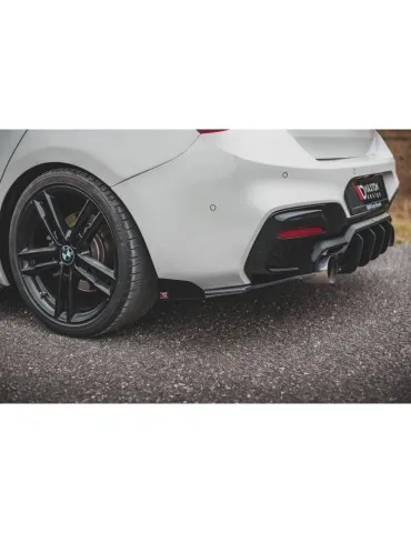 sport Durabilité Lame de Pare-chocs Arrière V.3 + Volets latéraux BMW 1 F20 M140i - Maxton