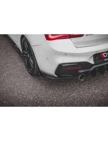 sport Durabilité Lame de Pare-chocs Arrière V.3 + Volets latéraux BMW 1 F20 M140i - Maxton