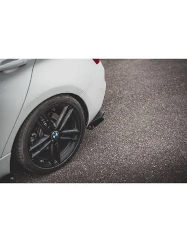 sport Durabilité Lame de Pare-chocs Arrière V.3 + Volets latéraux BMW 1 F20 M140i - Maxton