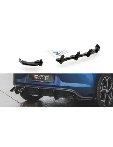 Sports Durabilité Diffuseur Arrière Complet + Volets latéraux VOLKSWAGEN Polo GTI Mk6 - Maxton