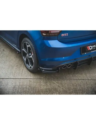 Sports Durabilité Diffuseur Arrière Complet + Volets latéraux VOLKSWAGEN Polo GTI Mk6 - Maxton