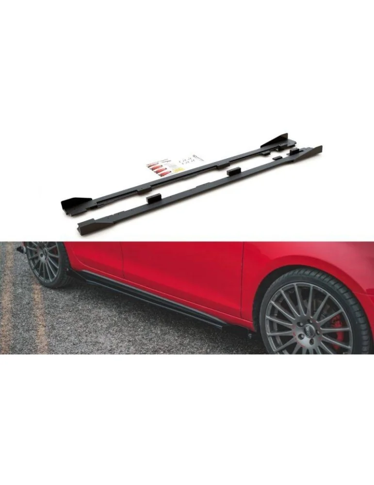 Sports Durabilité Extension / Rajout de Bas de caisse + Volets latéraux VOLKSWAGEN GOLF GTI Mk6 - Maxton
