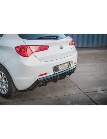 Lame / Diffuseur du Pare-chocs Arrière ALFA ROMEO GIULIETTA Facelift (Version avec échappement d'un seul côté) - Maxton