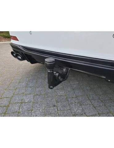 Lame / Diffuseur du Pare-chocs Arrière + Canule d'échappement Inox factice AUDI S6 / A6 S-LINE C8    Chrome - Maxton