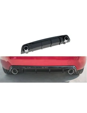 Lame / Diffuseur du Pare-chocs Arrière + Canule d'échappement Inox factice PEUGEOT 308 GT MK2 Facelift    Chrome - Maxton