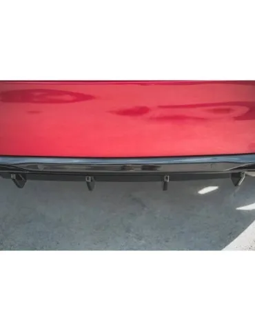 Lame / Diffuseur du Pare-chocs Arrière + Canule d'échappement Inox factice PEUGEOT 308 GT MK2 Facelift    Chrome - Maxton