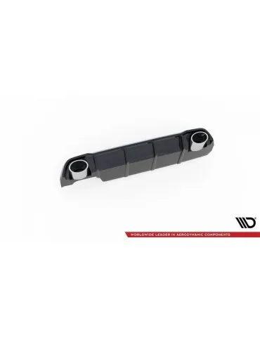 Lame / Diffuseur du Pare-chocs Arrière + Canule d'échappement Inox factice PEUGEOT 308 SW MK2 Facelift    Chrome - Maxton