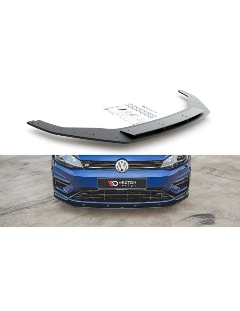 sport Durabilité Lame de Pare-chocs Avant VW GOLF 7 R / R-Line Facelift - Maxton