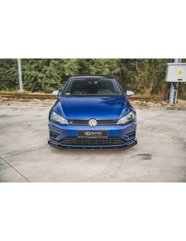sport Durabilité Lame de Pare-chocs Avant + Volets latéraux VW GOLF 7 R / R-Line Facelift - Maxton