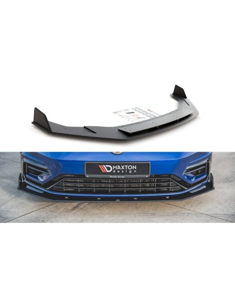 sport Durabilité Lame de Pare-chocs Avant V.2 VW GOLF 7 R / R-Line Facelift - Maxton