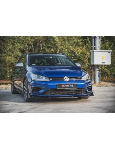 sport Durabilité Lame de Pare-chocs Avant V.2 VW GOLF 7 R / R-Line Facelift - Maxton