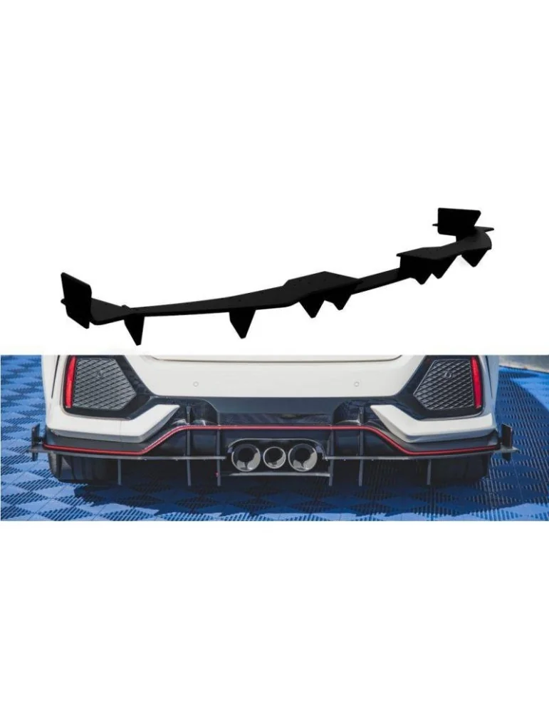 Sports Durabilité Diffuseur Arrière Complet HONDA CIVIC X Type R - Maxton