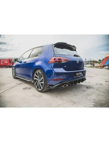 sport Durabilité Lame de Pare-chocs Arrière + Volets latéraux VW GOLF 7 R Facelift - Maxton