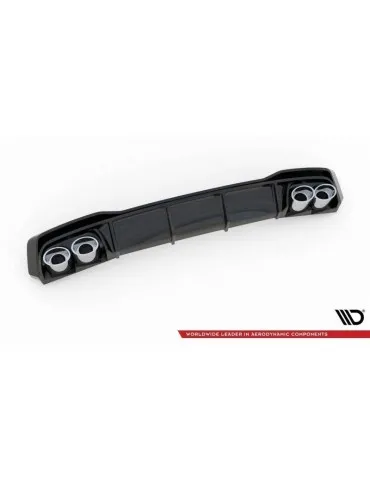 Lame / Diffuseur du Pare-chocs Arrière + Canule d'échappement Inox factice AUDI A7 C8 S-LINE    Chrome - Maxton
