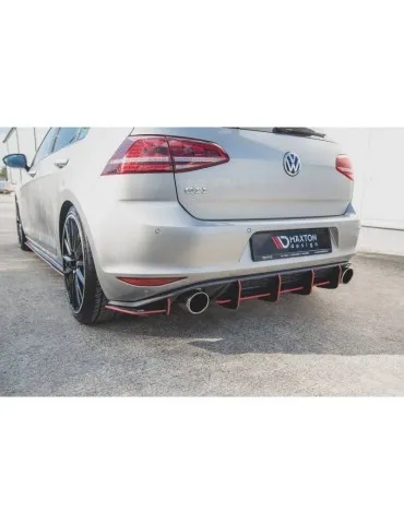 sport Durabilité Central Diffuseur Arrière V.1 VW GOLF 7 GTI - Maxton