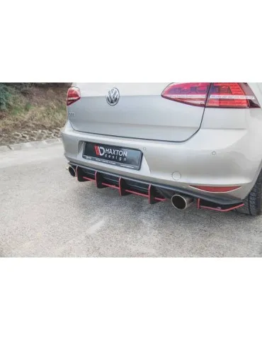sport Durabilité Central Diffuseur Arrière V.1 VW GOLF 7 GTI - Maxton