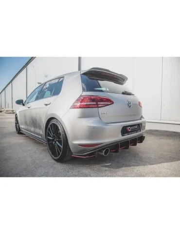 sport Durabilité Lame de Pare-chocs Arrière V.1 VW GOLF 7 GTI - Maxton