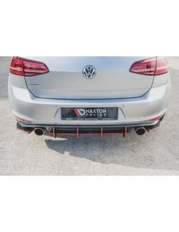 sport Durabilité Lame de Pare-chocs Arrière V.2 VW GOLF 7 GTI - Maxton