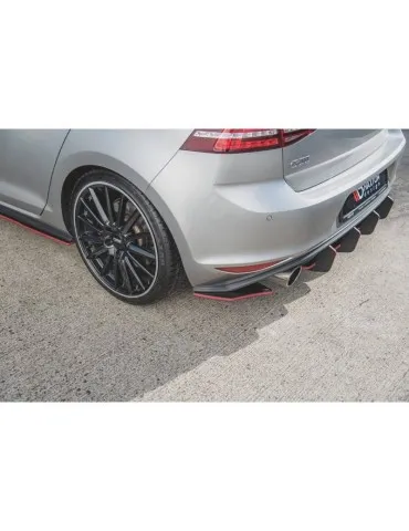 sport Durabilité Lame de Pare-chocs Arrière V.2 VW GOLF 7 GTI - Maxton